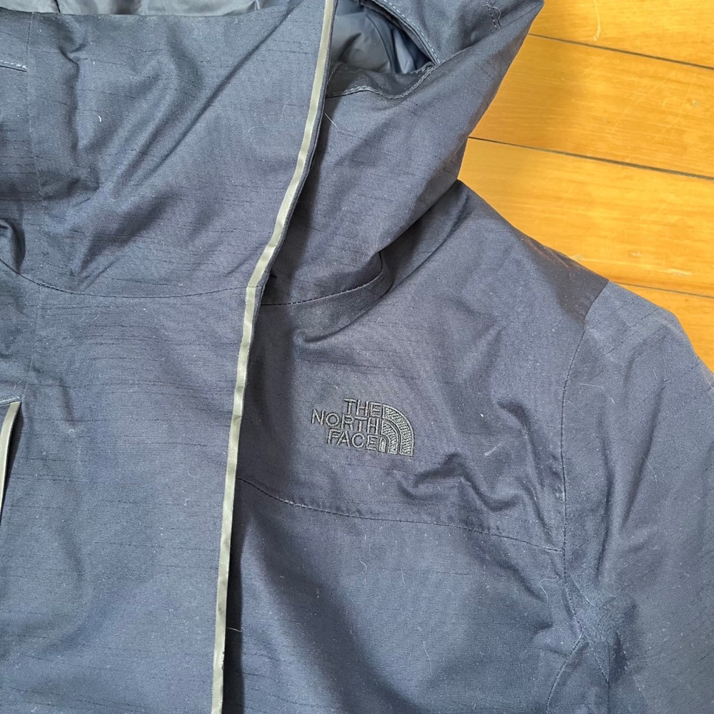 The North Face Womens City Breeze Insulated Parka Navy Blue Hooded Jacket Size M - Picture 2 of 6